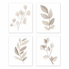 Botanical Taupe Collection Wall Art