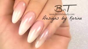 baby boomer almond acrylic nails