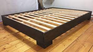 modern platform bed frame with chunky