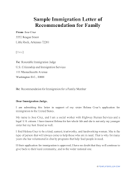 When to write a letter to support a visa application? Sample Immigration Letter Of Recommendation For Family Download Printable Pdf Templateroller