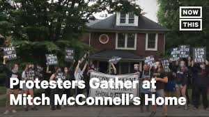 — the homes of senate majority leader mitch mcconnell and house speaker. Black Lives Matter Protesters Gather At Mitch Mcconnell S Home Nowthis Youtube