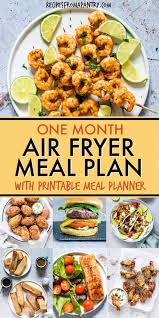 air fryer meal plan recipes from a pantry