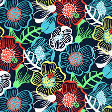 If you follow any embroiderers on instagram, chances are your feed is filled with beautiful and complex looking floral designs. Hand Drawn Bold Colorful Large Print Floral Pattern 674347 Vector Art At Vecteezy