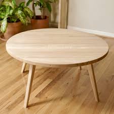 Round Scandinavian Coffee Table Maple
