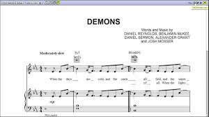 imagine dragons demons piano sheet