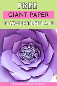 free giant paper flower template the