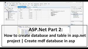 create mdf database in asp
