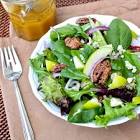 baby greens with maple dijon dressing