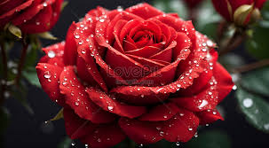 beautiful red rose flowers close up