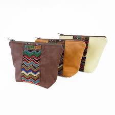 faux suede makeup bag boho southwest