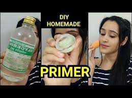A moisturizer & a powder! Make Makeup Primer At Home Easy Diy Makeup Primer Youtube Diy Primer Easy Diy Makeup Diy Makeup Setting Spray