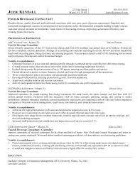 Free Food And Beverage Consultant Resume Example