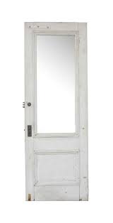 Single Lite White Wood Entry Door