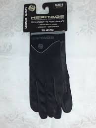 Heritage Ultralite Equestrian Riding Gloves Size 8 Womens Black