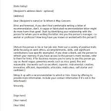 19 Professional Reference Letter Template Free Sample Example