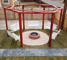 When it comes to building a landscape around an area with a fire pit, you can conveniently develop a terrific space by utilizing the very same kinds of bricks or rocks you ve made. How To Build A Hexagonal Swing With Sunken Fire Pit Diy Projects For Everyone