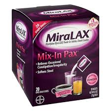miralax mix in pax unflavored powder