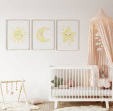 Posters Sun Moon And Stars Baby Room