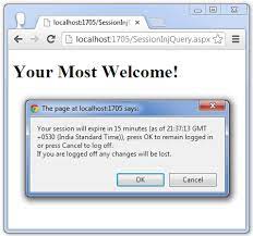 warning message using jquery in asp net