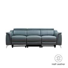 erica 3 seater recliner sofa half