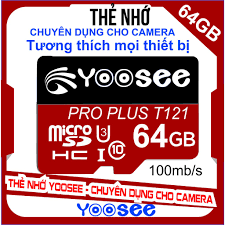 kho sẵn sàng] Thẻ nhớ YooSee chính hãng - 64GB tốc độ cao C10