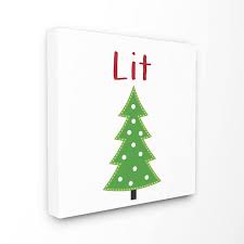 Stupell Industries Lit Tree Icon Stretched Canvas Wall Art 24 X 24
