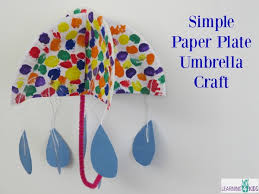 Paper Plate Umbrella Craft Learning 4 Kids