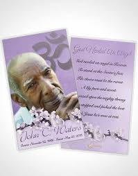 Prayer Card Template Hindu Love Lavender Honor
