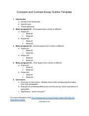 contrast essay outline template pdf
