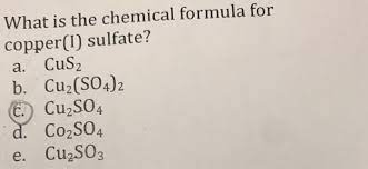 solved what is the chemical formula for