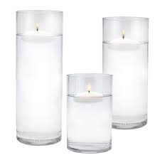 Clear Glass Cylinder Flower Vase Candle