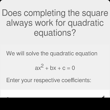 For Quadratic Equations