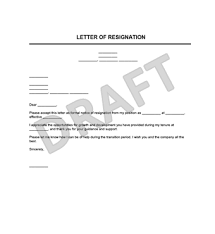 Resignation Letter Template Legal Templates