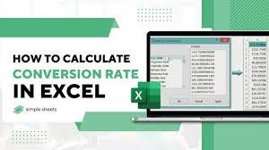 how to calculate conversion rate in excel