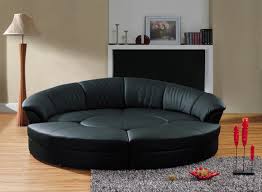 leather circular sectional sofa