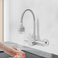 Wall Mount Faucet With Sprayer Center