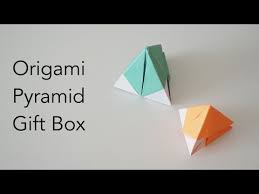 easy origami pyramid gift box tutorial