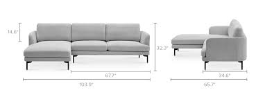 Pebble Chaise Sectional Sofa Castlery Us