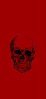 Skull Wallpaper Dark Red Wallpaper