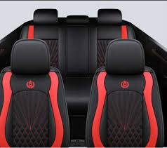 Complete Leather Car Seat Cover Red