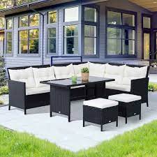 Rattan Sofa Set Outdoor Sectional Couch