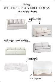affordable white slipcovered sofas