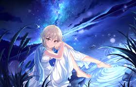 Edits must meaningfully add to, continue, or. 4511473 Anime Girls Short Hair White Hair Anime White Dress Anastasia Idolmaster Wallpaper Mocah Org