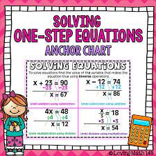 one step equations anchor charts