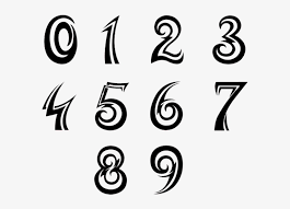 Numbers Font Tattoo Design Tribal Number Fonts Transparent Png
