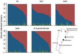 distribution of genetic ancestry among