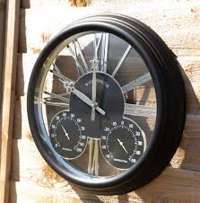 garden wall clock thermometer