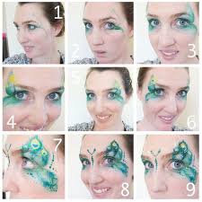 Step By Step Peacock Face Paint Design