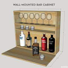 how to build a diy wall mounted bar cabinet