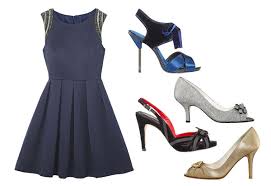 navy dress with what color shoes